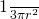 $\frac{1}{3} \pi r^2$