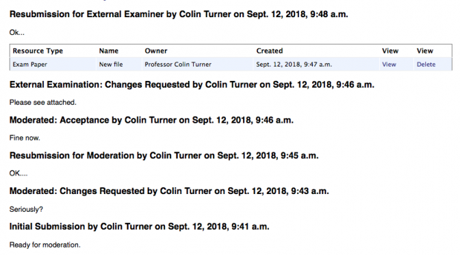 Assessment handling and Assessment Workflow in WAM