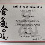 Shodan Certificate in Aikido